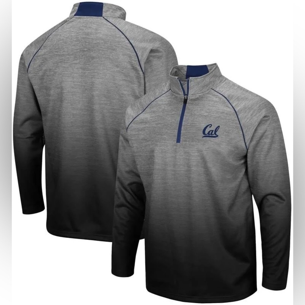 New‎ Men's Colosseum Heathered Gray Sitwell Raglan Quarter-Zip Jacket